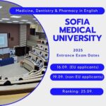 Sofia Medical University - Entrance exam dates 2025 and Ranking