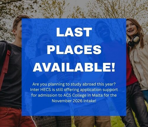 ACS Malta - 2026 Admission, last places!